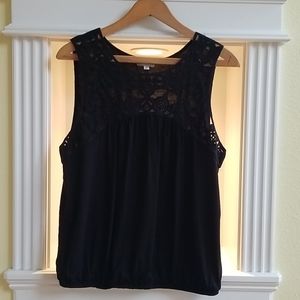 Black lace tank
